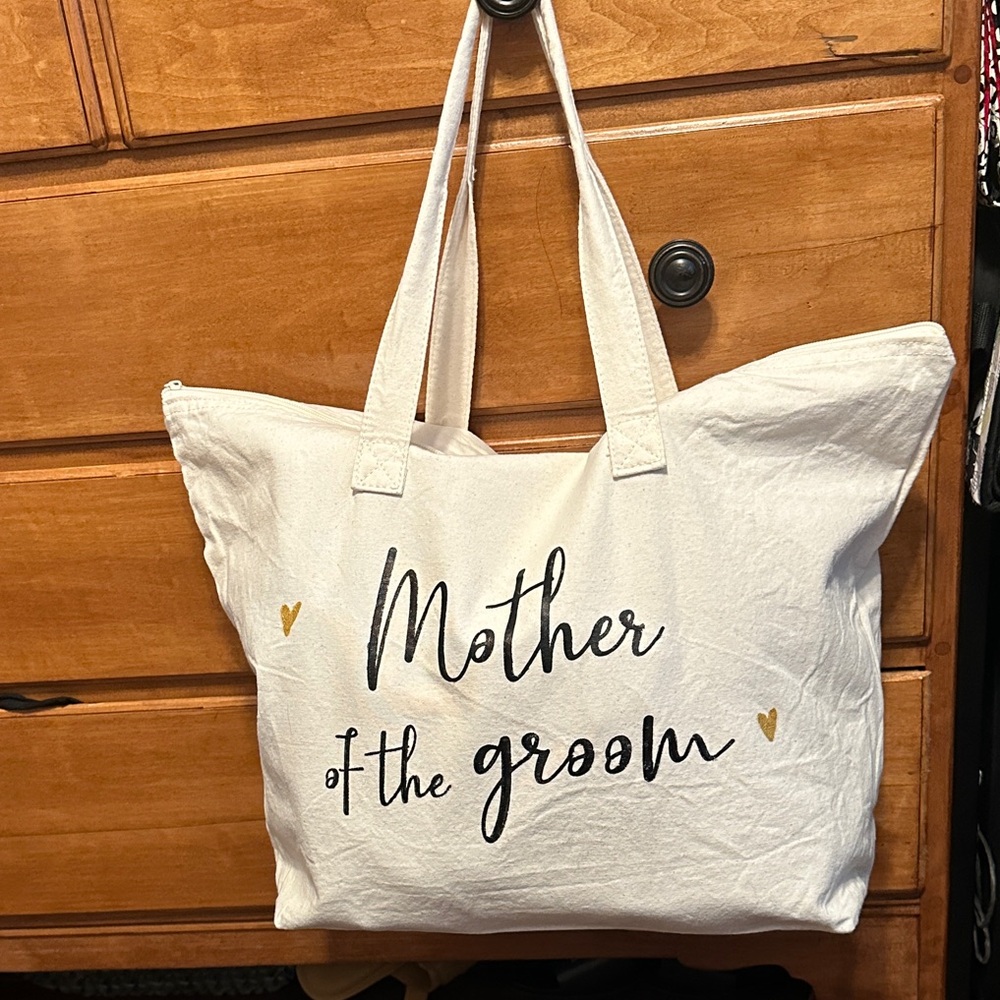 Cream Tote Bag with 'Mother of the Groom' Print - one size - Picture 6 of 8